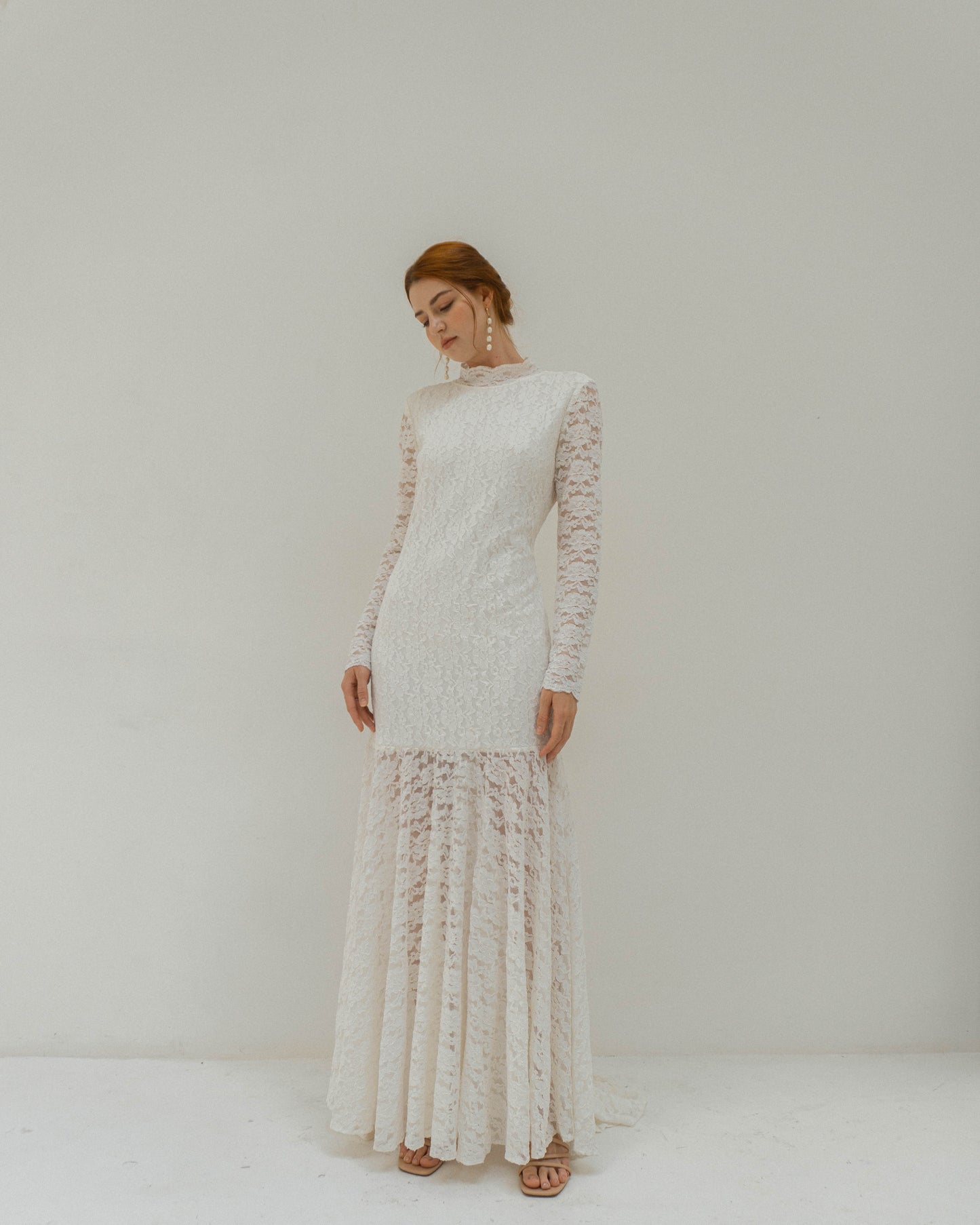 Aurora Backless Long Sleeves Floor Length Dress