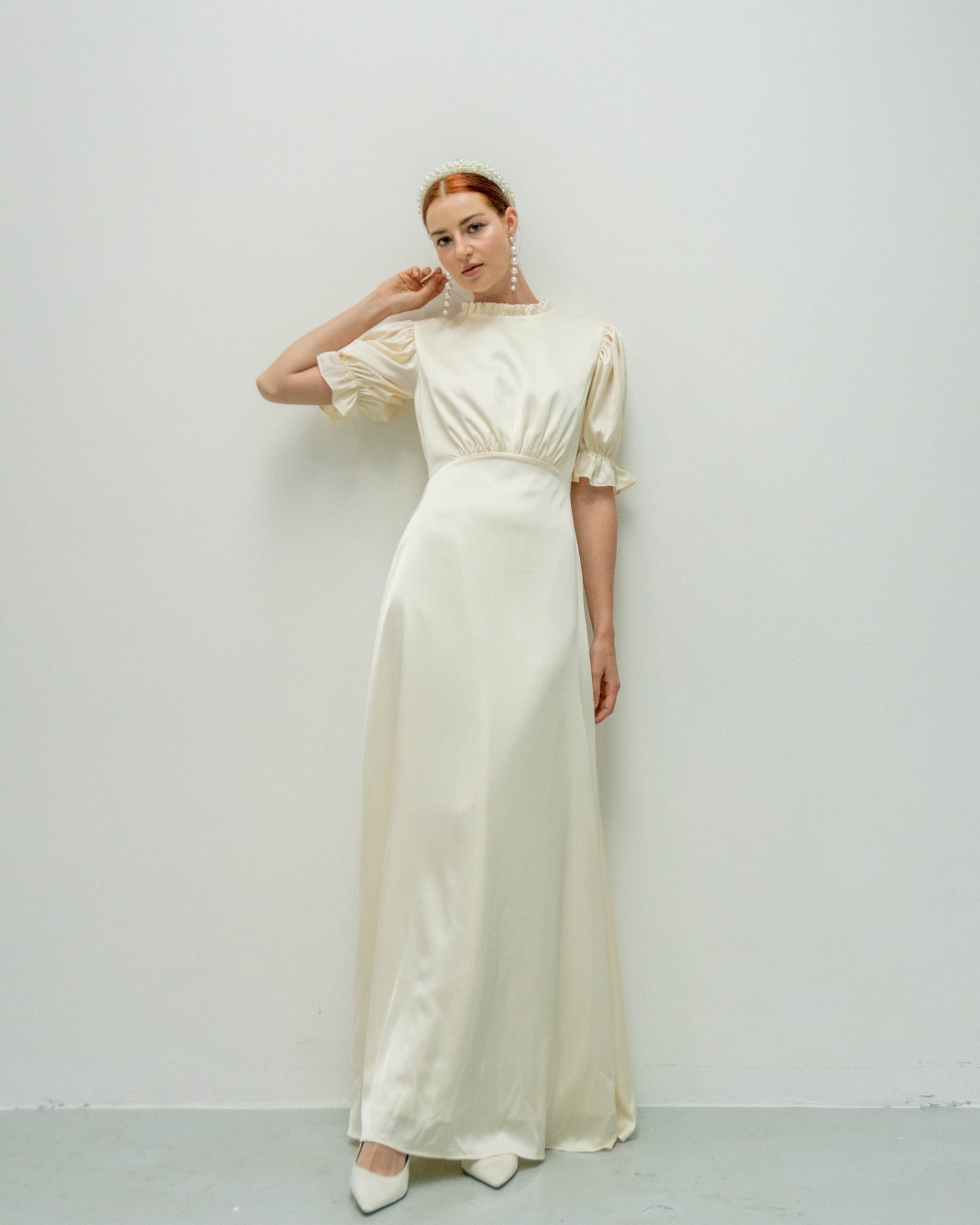 Saedi High Neck Floor Length Dress