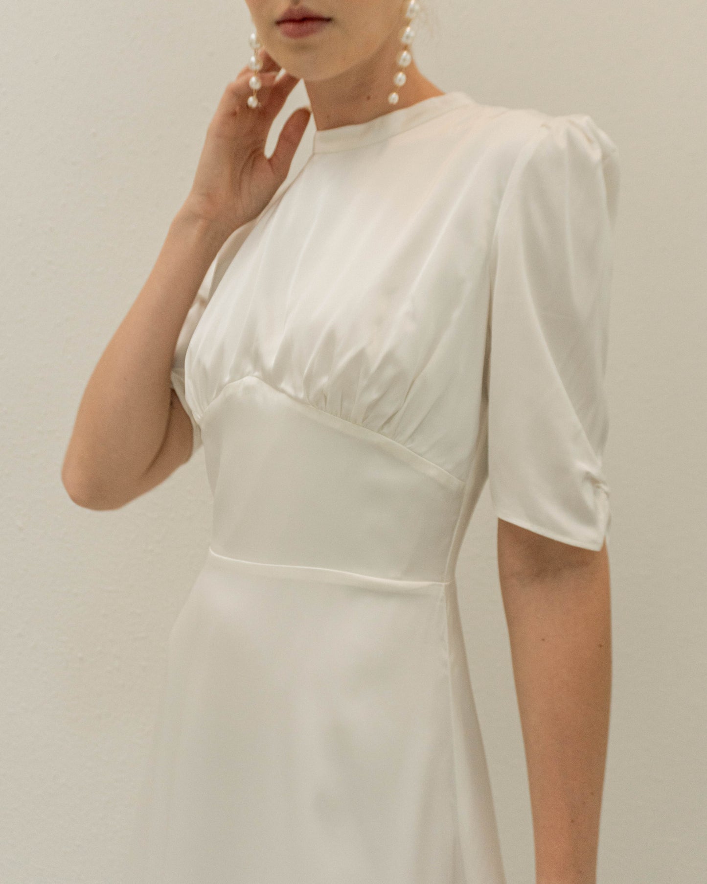 Cardi High Neck Tea Length Dress