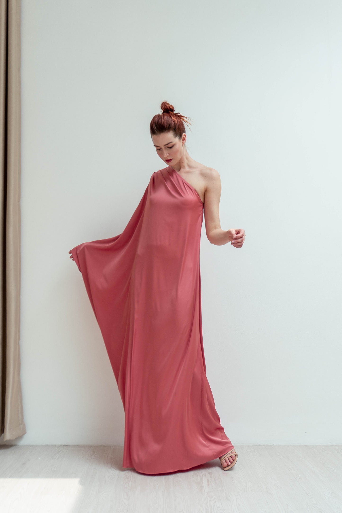 Georgia One Shoulder Floor Length Dress