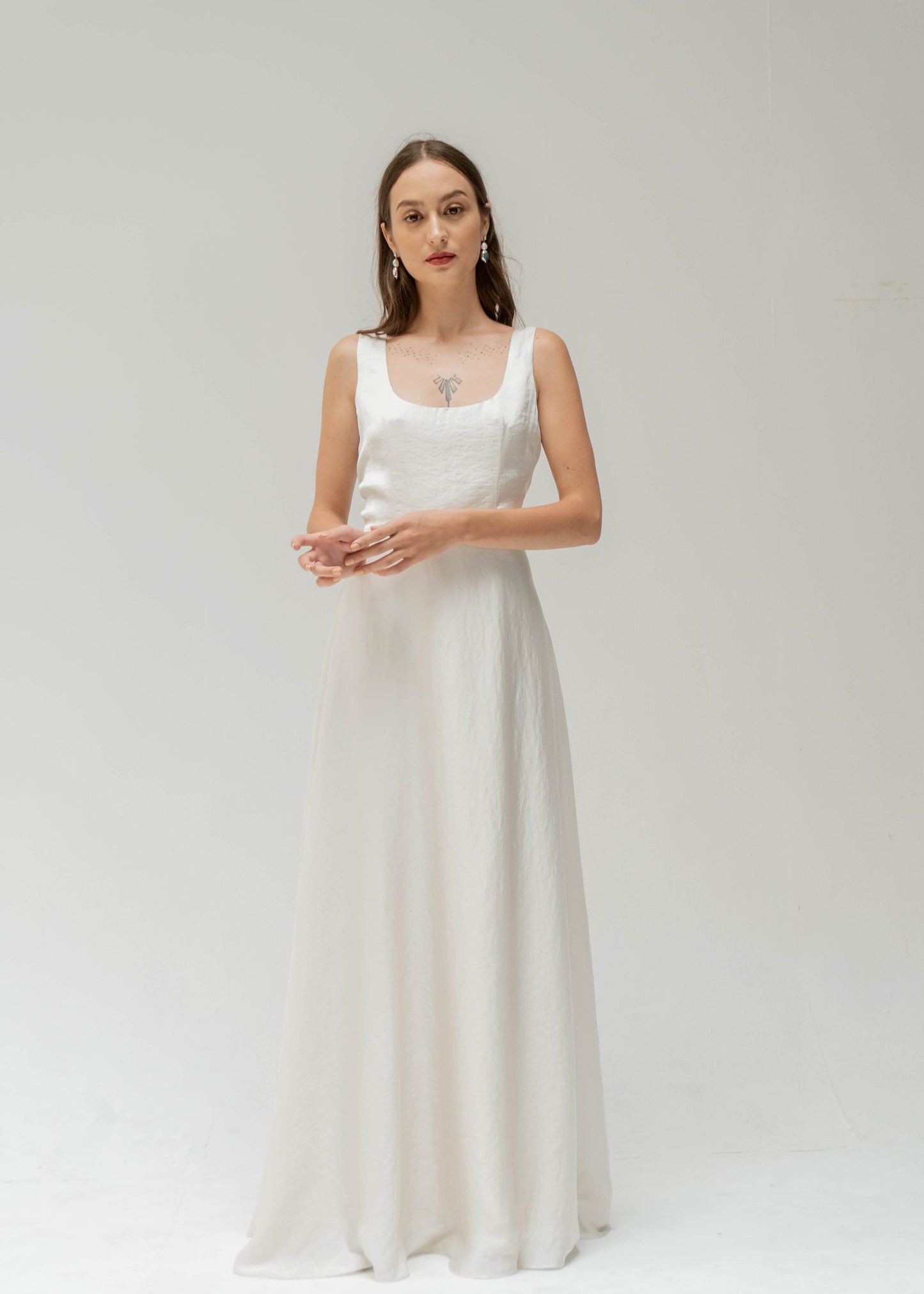 Megan Square Neck Floor Length Dress