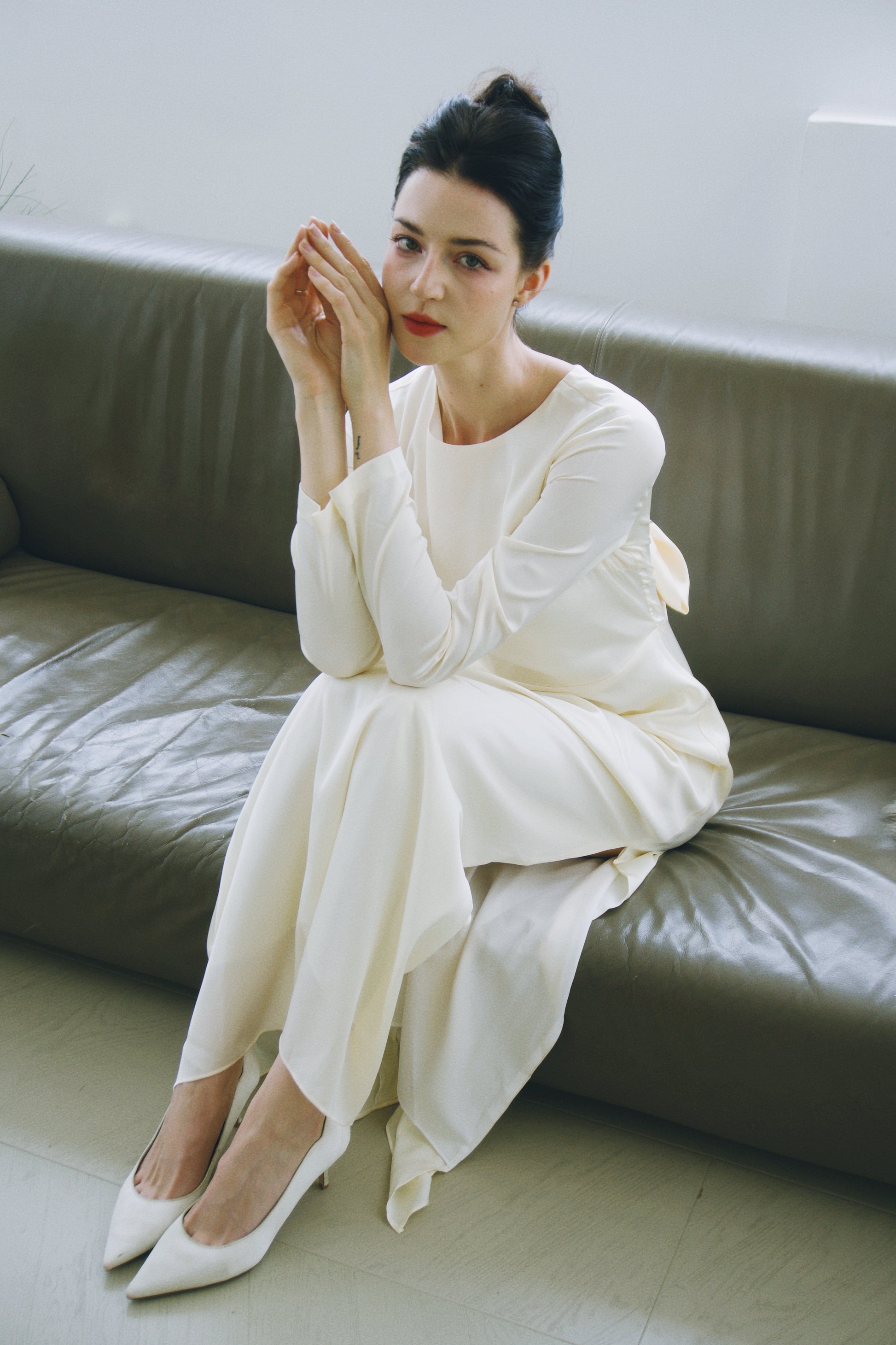 Dana Long Sleeves with Open Back Dress Noire Dana Long Sleeves with Open Back Dress Noire