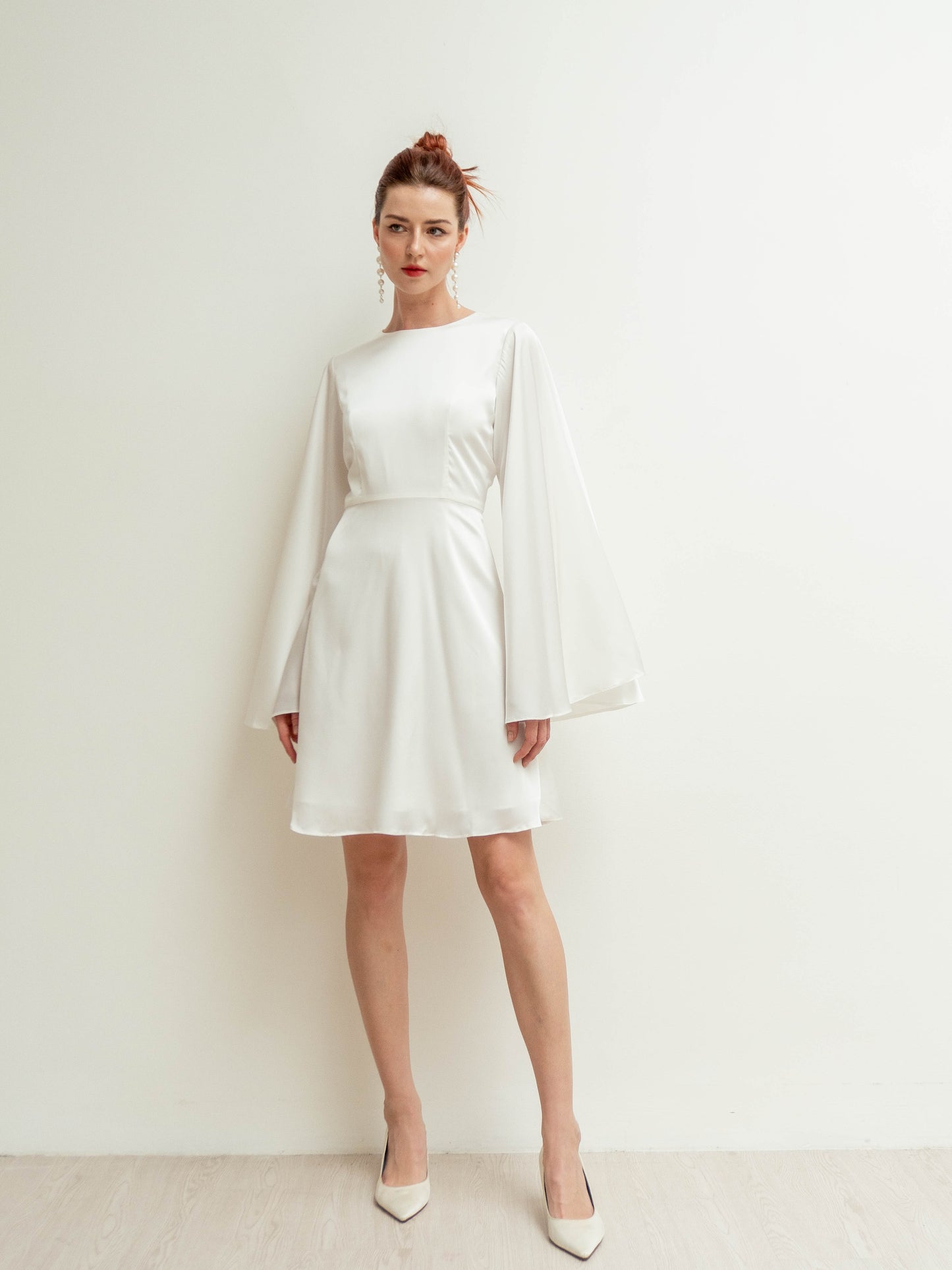 Agata Angle Sleeves Mini Dress