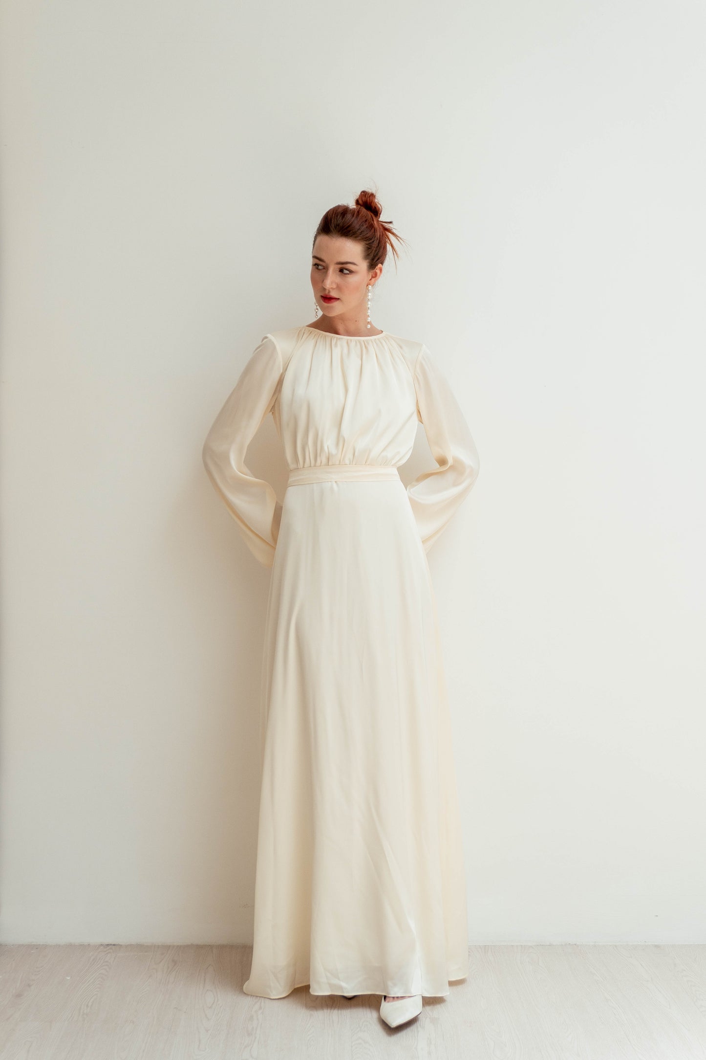 Brinley Long Sleeves Floor Length Dress