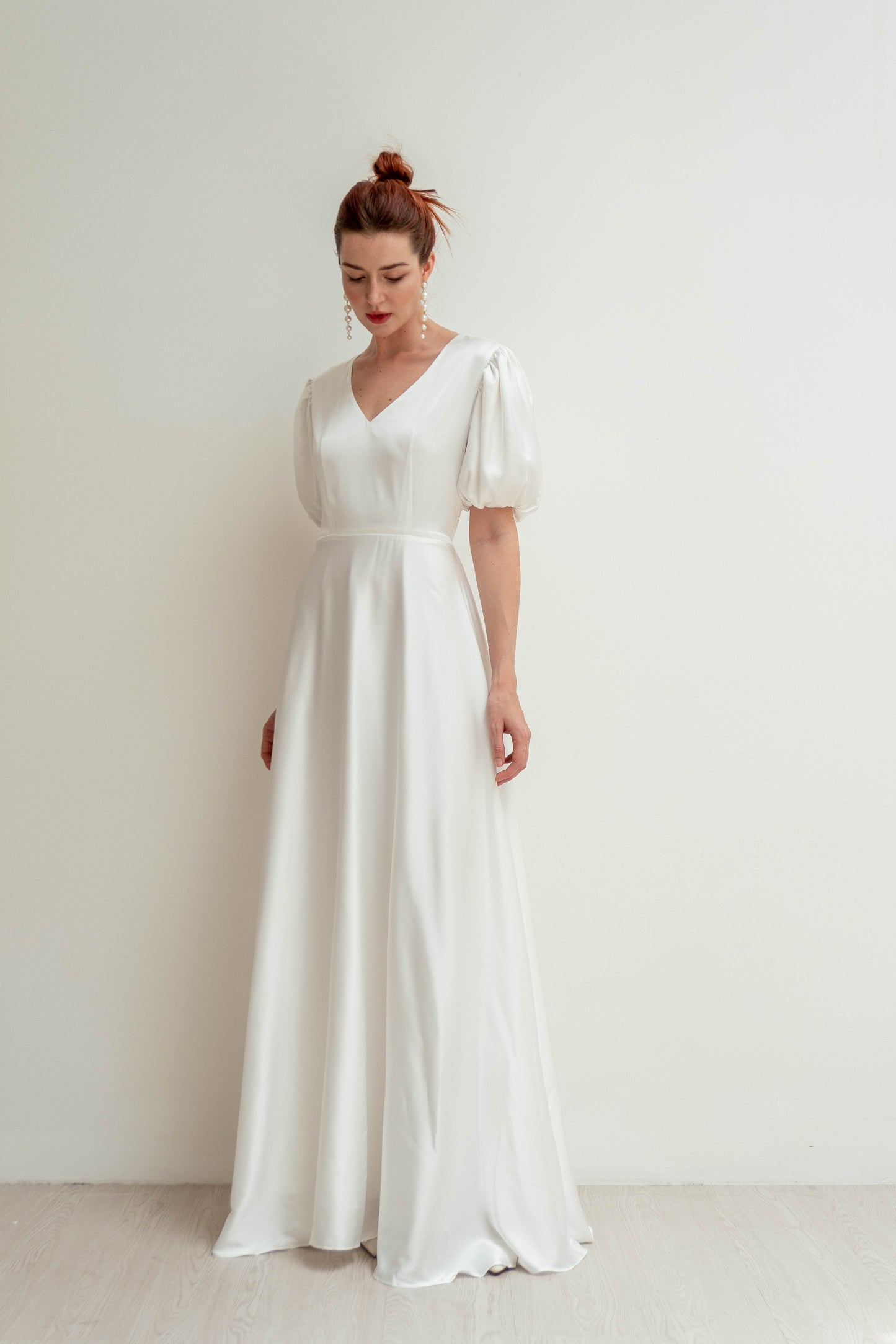 Antonella Puff Sleeves Floor Length Dress