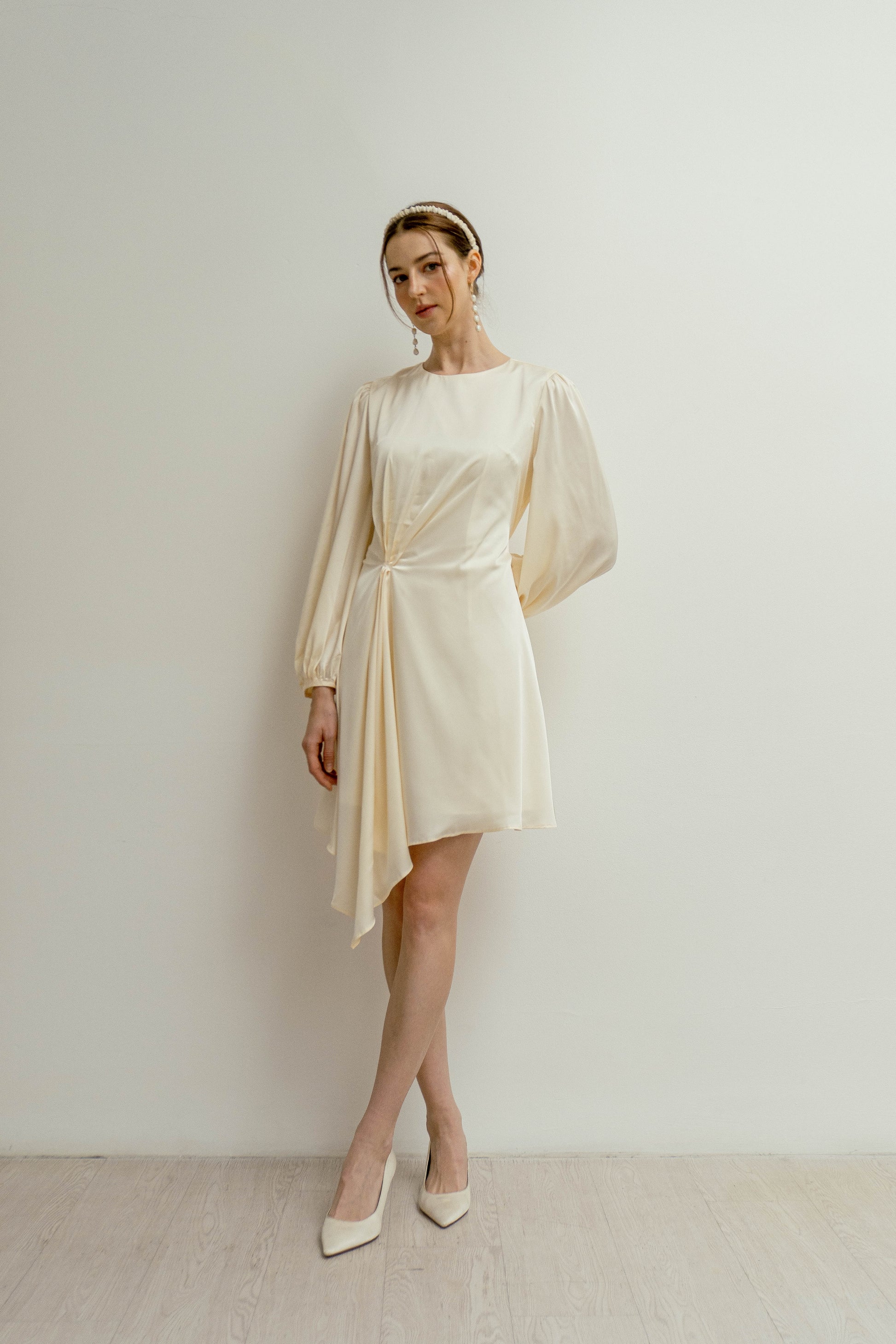ann mini dress in ivory MAJORELLE Ann Mini Dress in Ivory by Majorelle