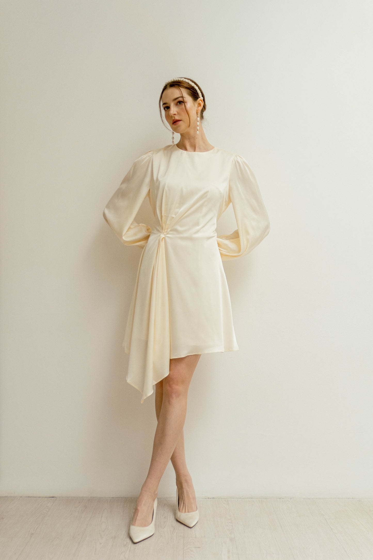 Ann Long Sleeves Mini Dress