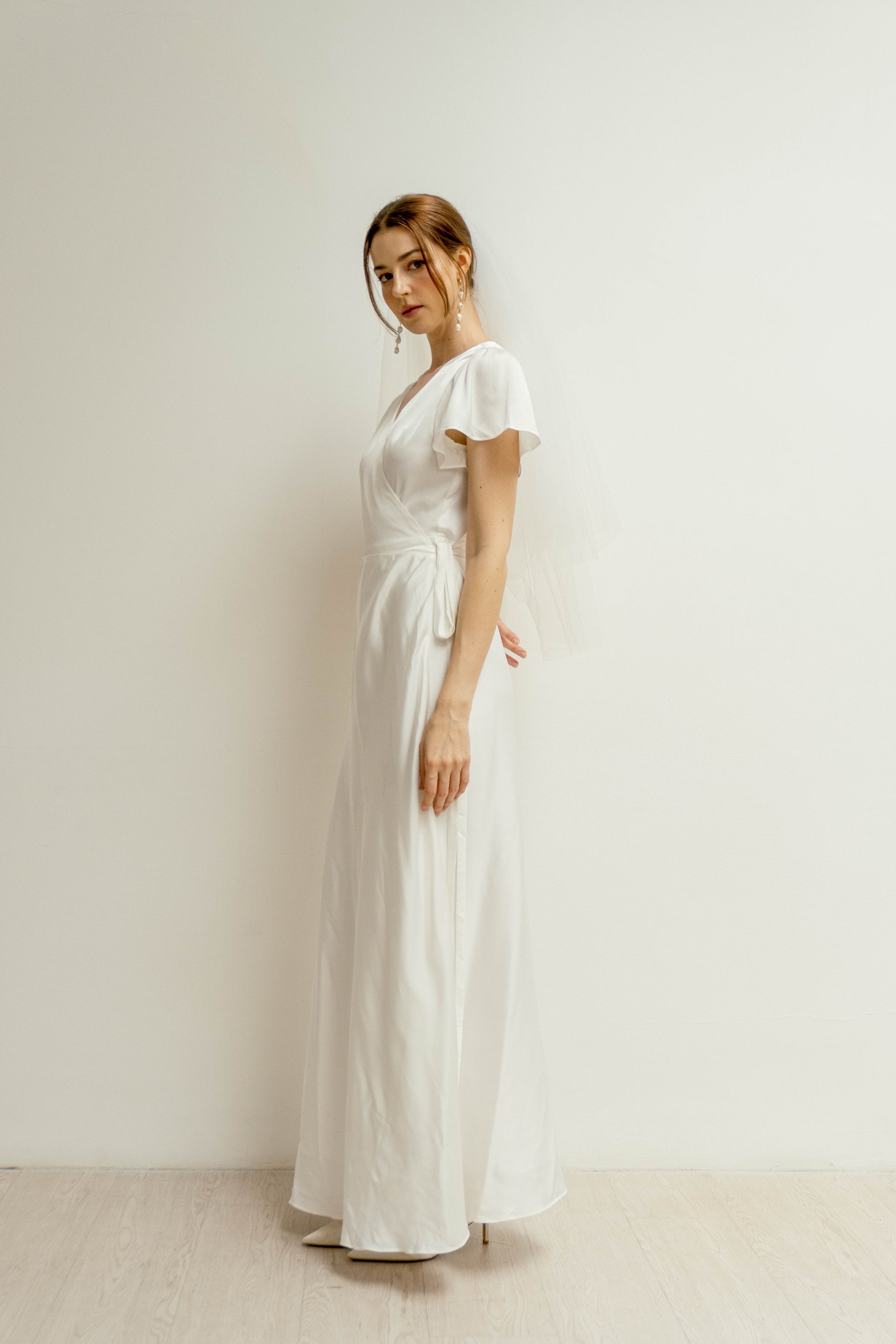 April Floor Length Wrap Dress Noire April Floor Length Wrap Dress Noire
