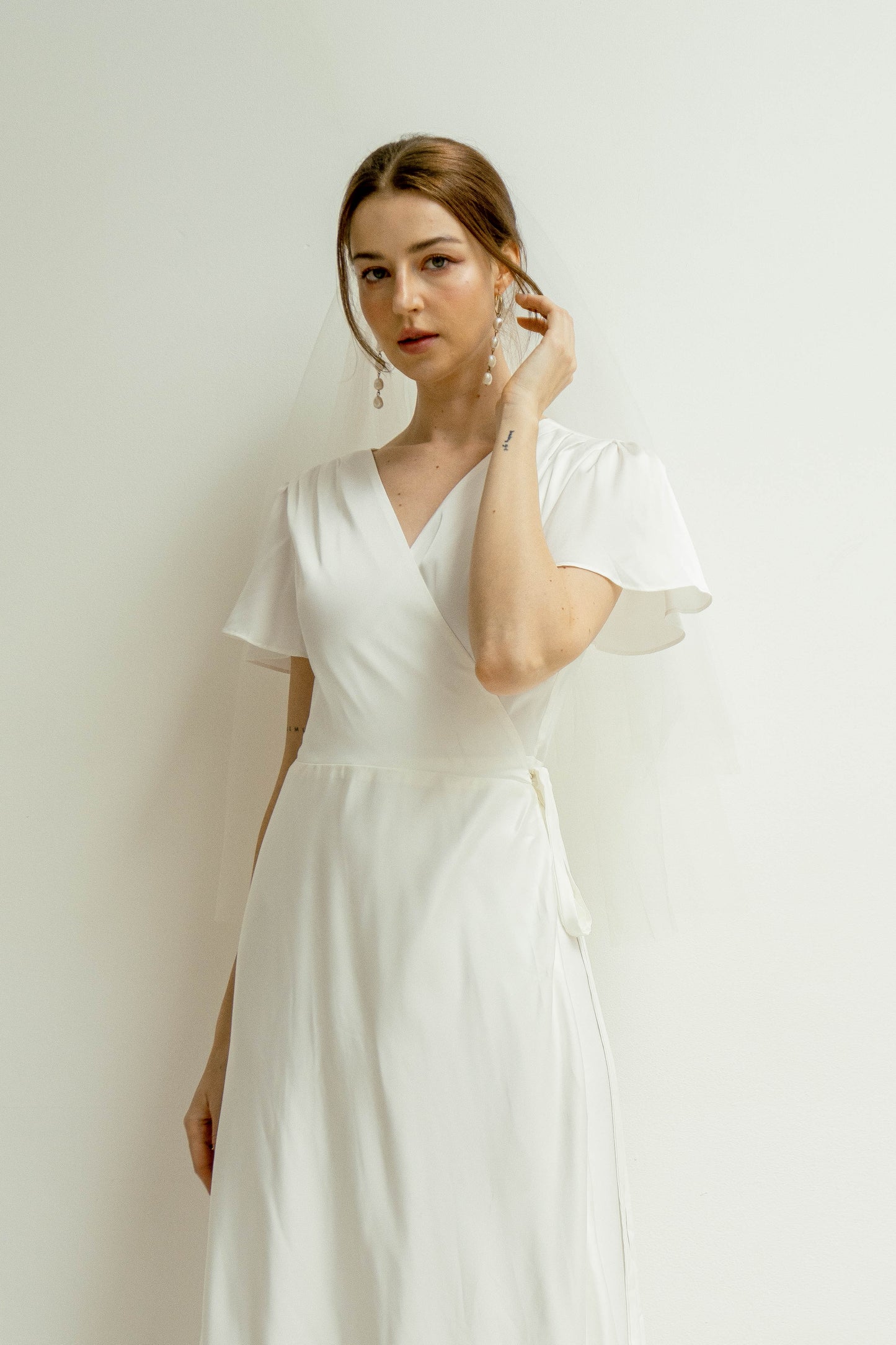 April Floor Length Wrap Dress – Noire