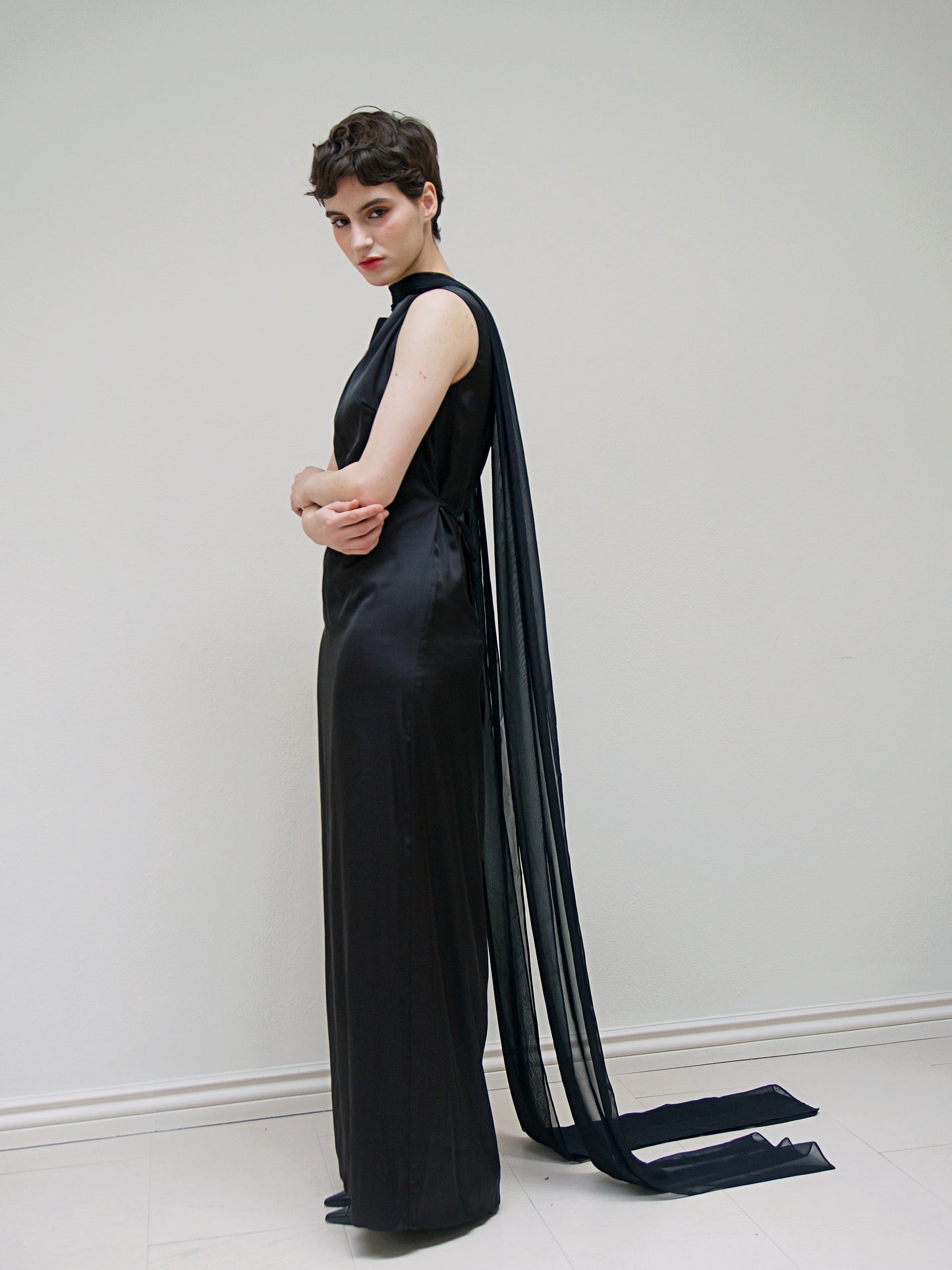 Bridal Chiffon Neck Scarf