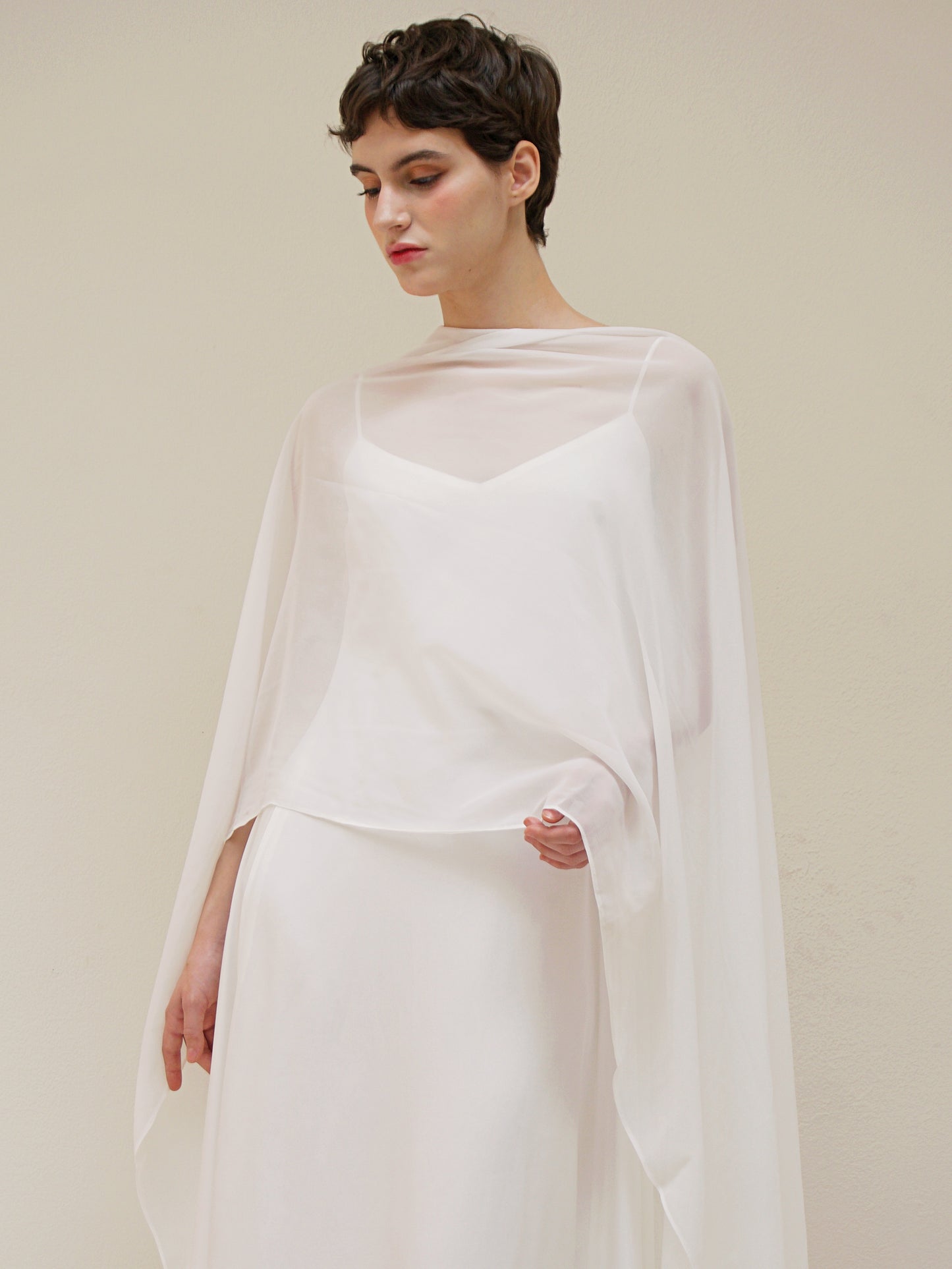 Bridal Chiffon Neck Scarf