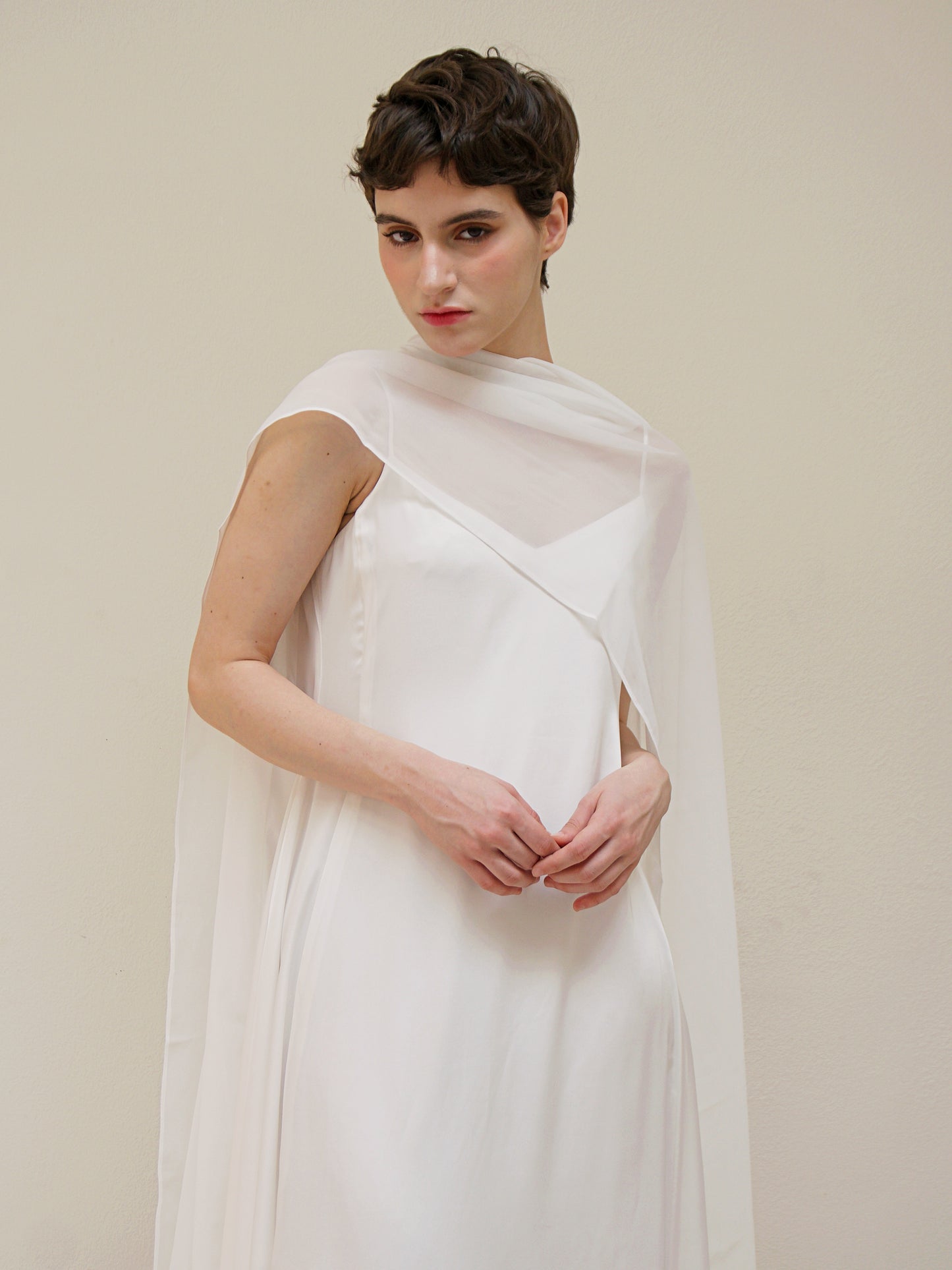 Bridal Chiffon Neck Scarf