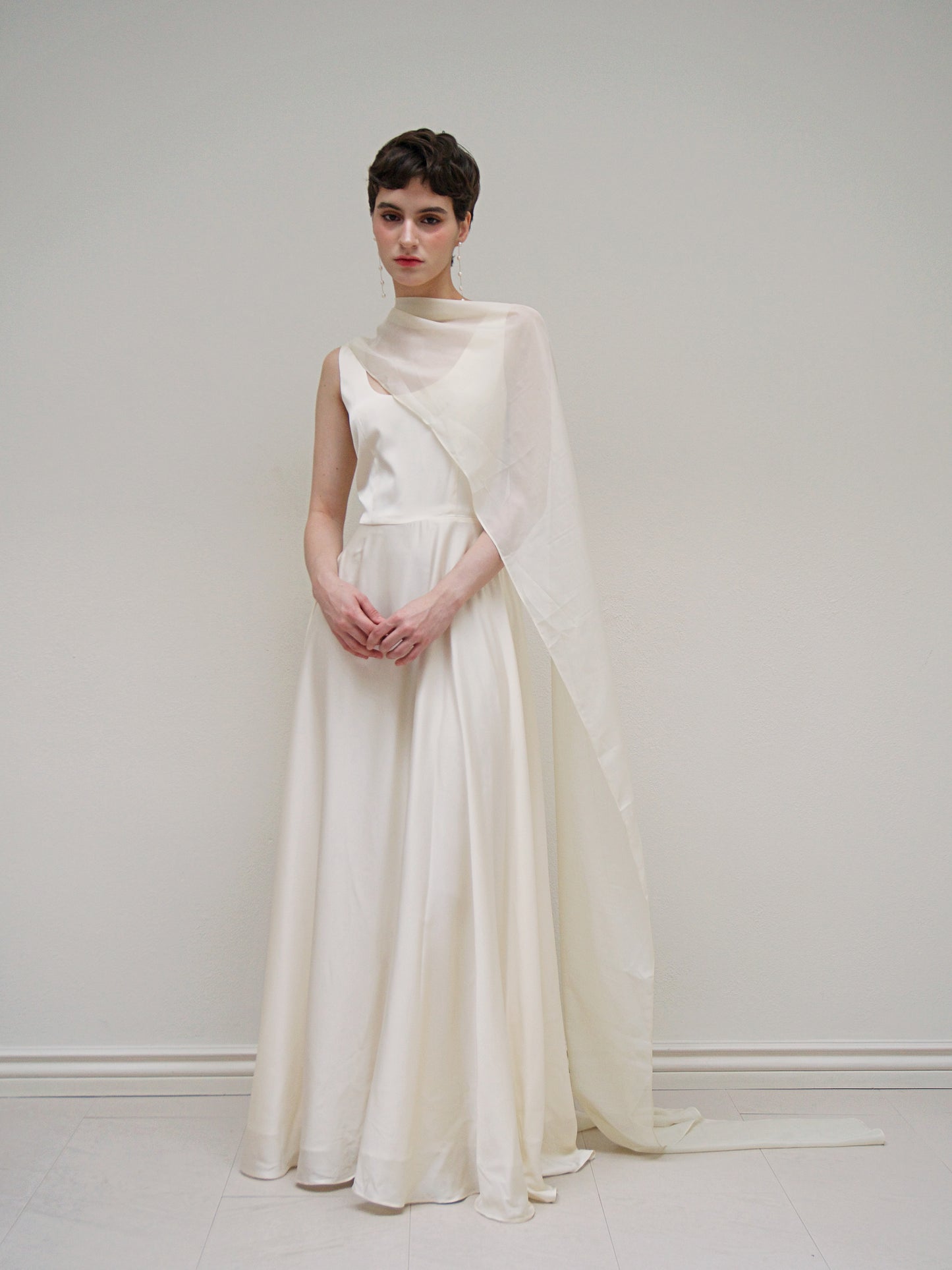 Bridal Chiffon Neck Scarf