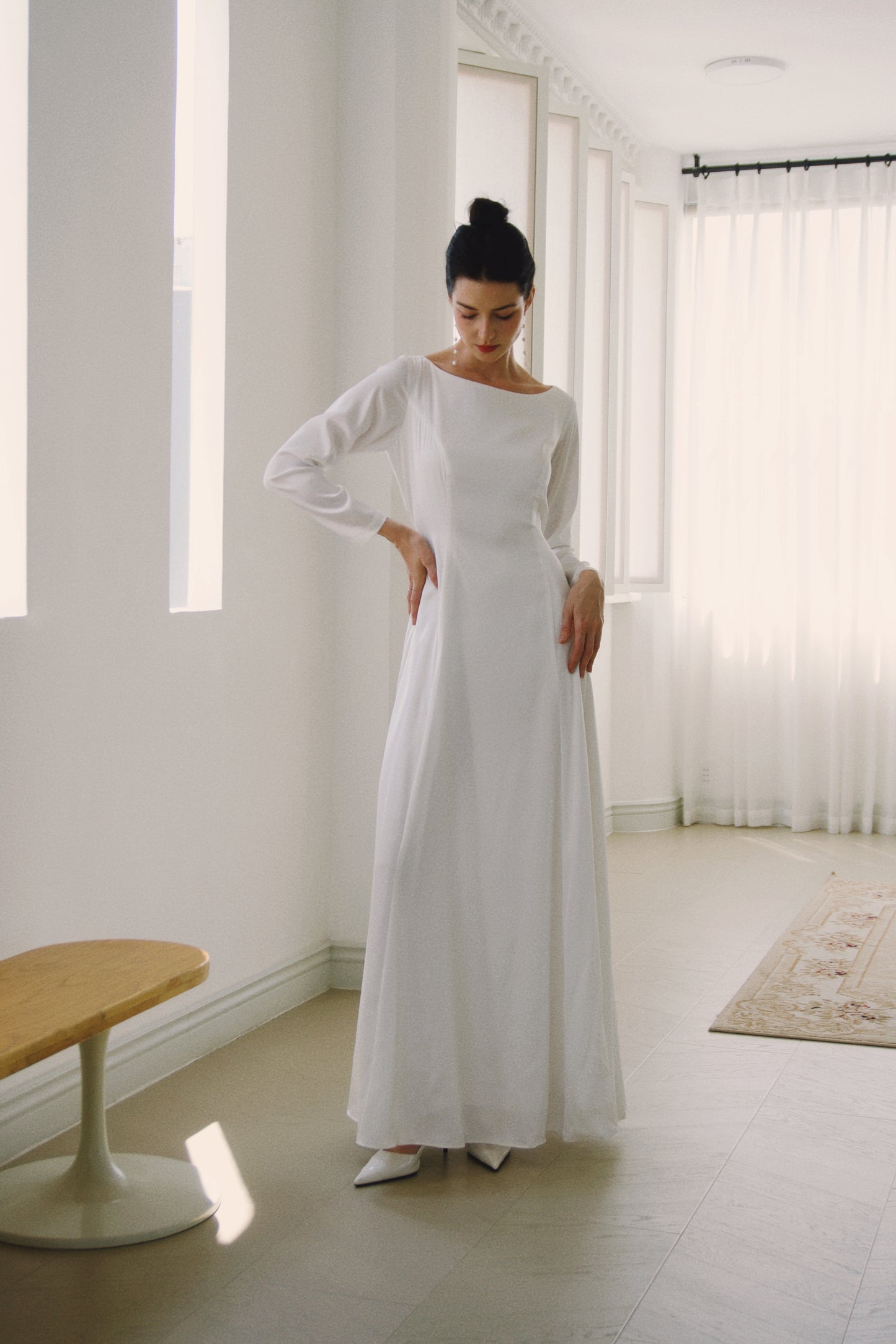 Roxane Long Sleeves Floor Length Dress