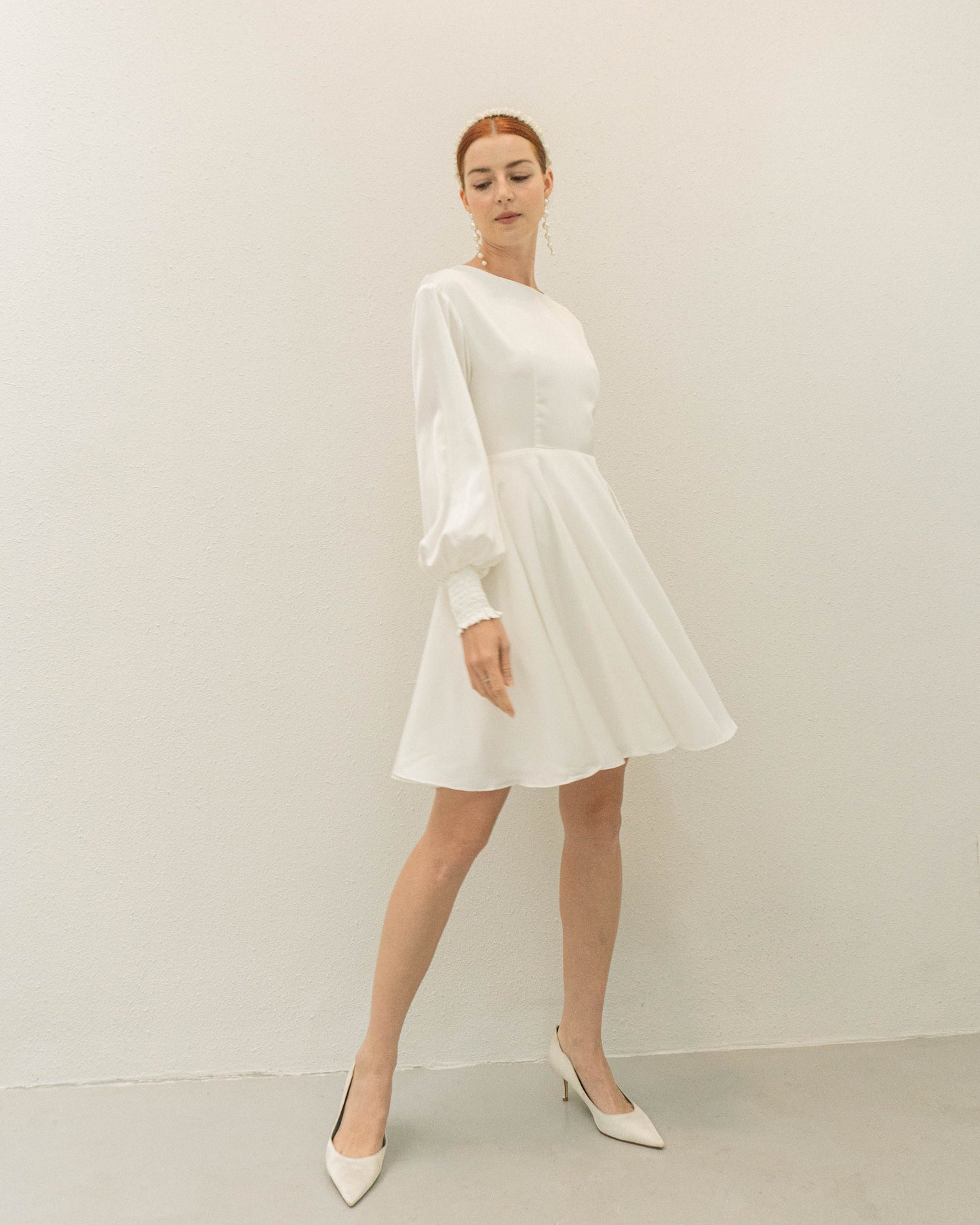 Darby Long Sleeves Mini Dress – Noire